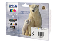 C13T26164020 - EPSON Inkt Cartridge 26 Black & Cyaan & Magenta & Yellow 19,7ml 1-Pack