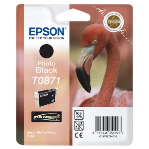 C13T08714010 - EPSON Inkt Cartridge T0871 Black 11,4ml 1st