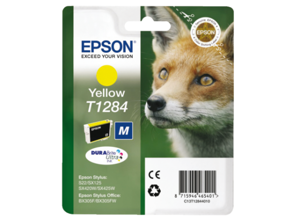 C13T12844012 - EPSON Inkt Cartridge T1284 Yellow 3,5ml 1st