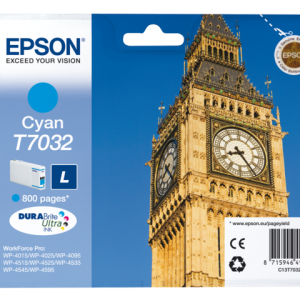 C13T70324010 - EPSON Inkt Cartridge T7032 Cyaan 9,6ml 1st