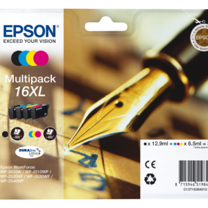 C13T16364010 - EPSON Inkt Cartridge 16XL Black & Cyaan & Magenta & Yellow 32,4ml Multipack