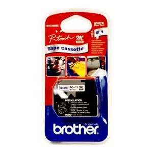 MK-233BZ - Brother Lettertape P-Touch 12mm 8m Wit Blauw