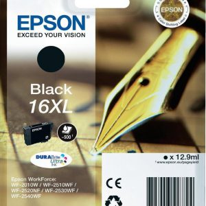 C13T16314022 - EPSON Inkt Cartridge 16XL Black 12,9ml 500vel 1st