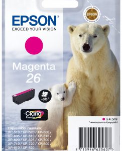 C13T26134022 - EPSON Inkt Cartridge 26 Magenta 4,5ml 300vel 1st