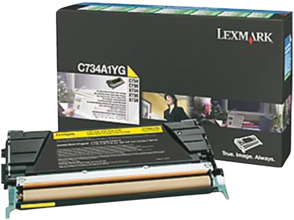 C734A1YG - LEXMARK Toner Cartridge Yellow 6.000vel 1st