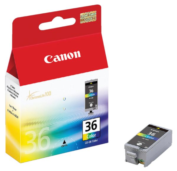 1511B001 - CANON INK Inkt Cartridge CLI-36 Cyaan & Magenta & Yellow 12ml