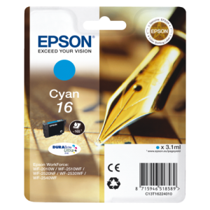 C13T16224010 - EPSON Inkt Cartridge 16 Cyaan 3,1ml 1st