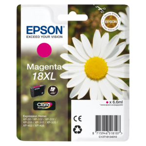 C13T18134010 - EPSON Inkt Cartridge 18XL Magenta 6,6ml 1st