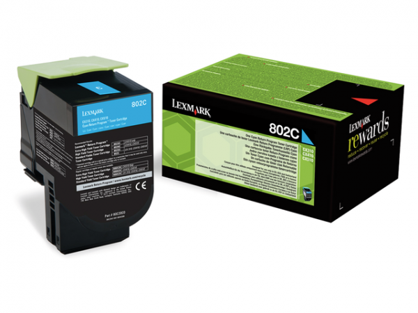 80C20C0 - LEXMARK Toner Cartridge Cyaan 1.000vel 1st