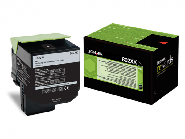 80C2XK0 - LEXMARK Toner Cartridge Black 8.000vel 1st