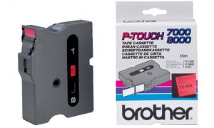 TX251 - Brother Lettertape P-Touch 24mm 15m Wit Zwart