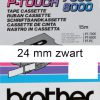 TX251 - Brother Lettertape P-Touch 24mm 15m Wit Zwart