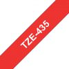 TZE-435 - Brother Lettertape P-Touch 12mm 8m Rood Wit Polyester