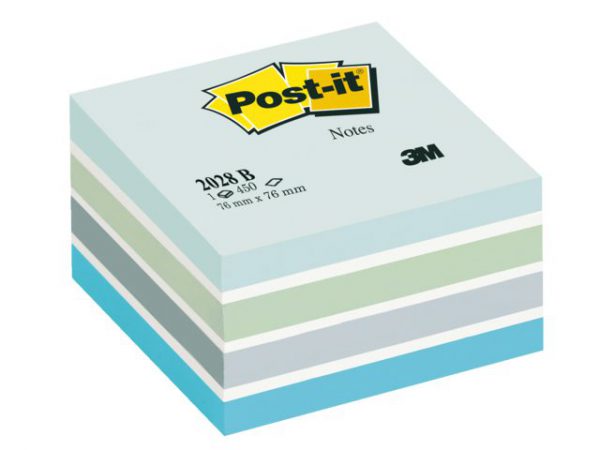 2028B - 3M Post-It Memoblok Minikubus 76x76mm Blauw 1pak