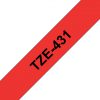 TZE-431 - Brother Lettertape P-Touch 12mm 8m Rood Zwart