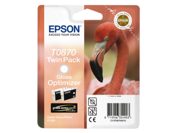 C13T08704010 - EPSON Inkt Cartridge T0870 Gloss Optimizer 11,4ml 2st