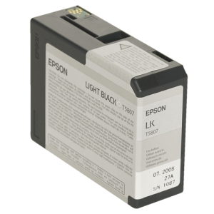 C13T580700 - EPSON Inkt Cartridge T5807 Light Black 80ml 1st