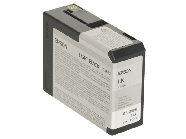 C13T580700 - EPSON Inkt Cartridge T5807 Light Black 80ml 1st