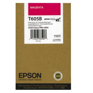 C13T605B00 - EPSON Inkt Cartridge T605B Magenta 110ml 1st