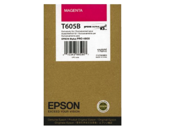 C13T605B00 - EPSON Inkt Cartridge T605B Magenta 110ml 1st