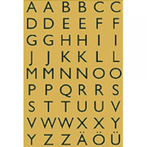 4145 - HERMA Speciaal Etiket Folie Letters A-Z no:4145 13x12mm Goud 1 Pak