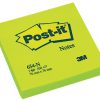 N654GR - 3M Post-It Memoblok 76x76mm Neon Groen 1st