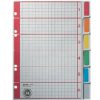 43500085 - LEITZ/ESSELTE Tabbladen 4-Gaats 6-Tabs Diverse Kleuren 1-Set A4