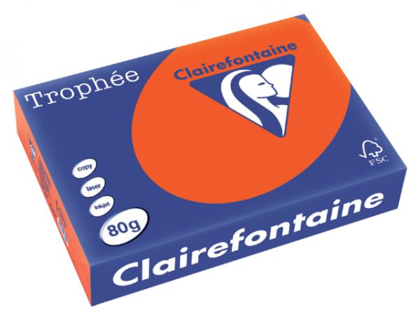 1873 - Clairfontaine Kopieerpapier A4 80g/m² Rood 500vel