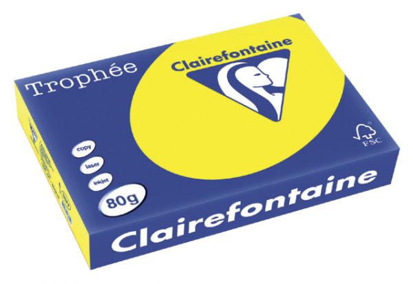 1877 - Clairfontaine Kopieerpapier A4 80g/m² Geel 500vel
