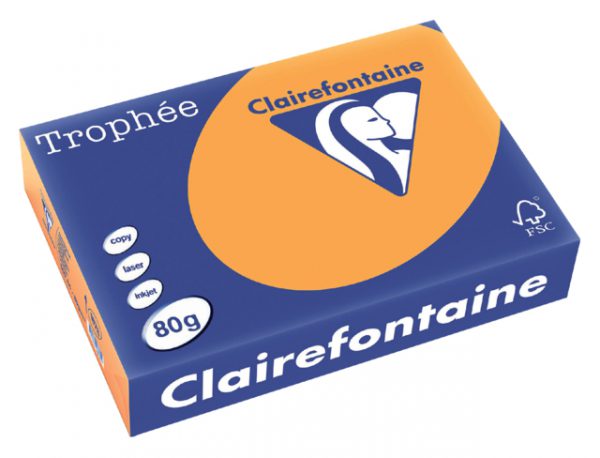 1878 - Clairfontaine Kopieerpapier A4 80g/m² Oranje 500vel
