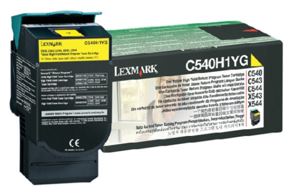 C540H1YG - LEXMARK Toner Cartridge Yellow 2.000vel 1st