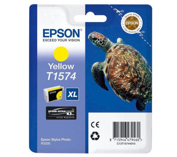 C13T15744010 - EPSON Inkt Cartridge T1574 Yellow 26ml 1st