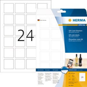 9642 - HERMA Codering Etiket QR-Code no:9642 40x40mm 600st Wit 1 Pak