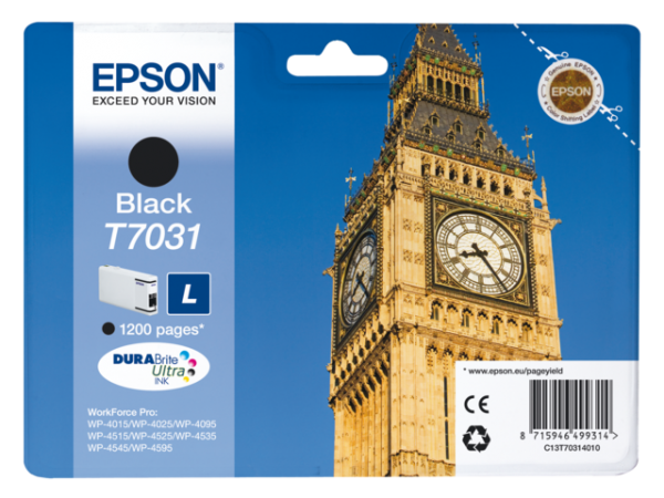 C13T70314010 - EPSON Inkt Cartridge Black 21ml 1st