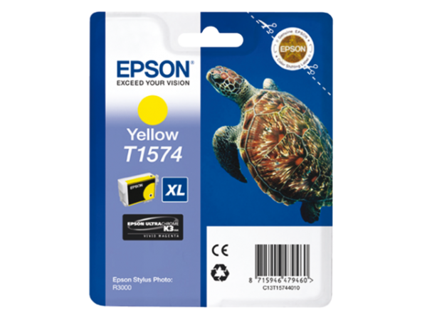 C13T15744010 - EPSON Inkt Cartridge T1574 Yellow 26ml 1st