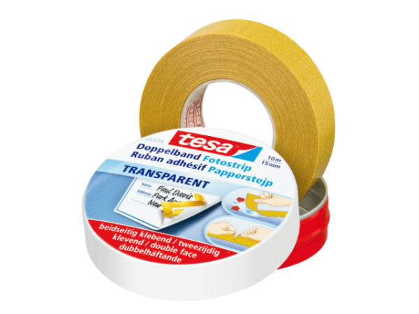 05338-00000-01 - TESA Dubbelzijdige Tape Fotostrip 15mmx10m Transparant 1st