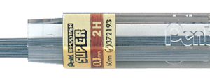 001845 / 300 0,3 - PENTEL Potloodstift 300 0.3mm HI Polymeer Zwart 12st