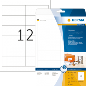 4823 - HERMA Speciaal Etiket Gecoatpapier no:4823 96.5x42.3mm 300st Wit 1 Pak