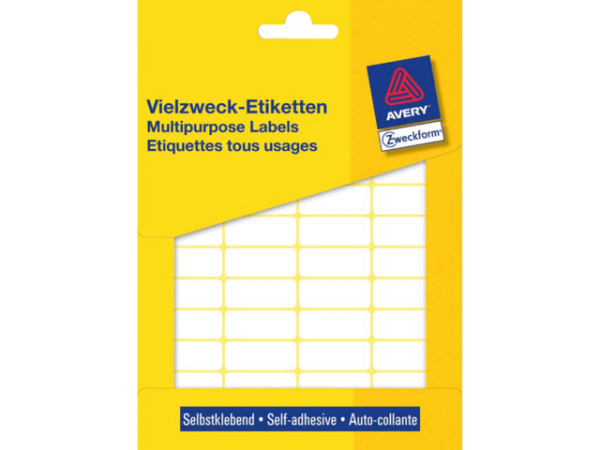 3318 - AVERY Etiket Permanent no:3318 22x18mm 1.200st Wit 1 Pak