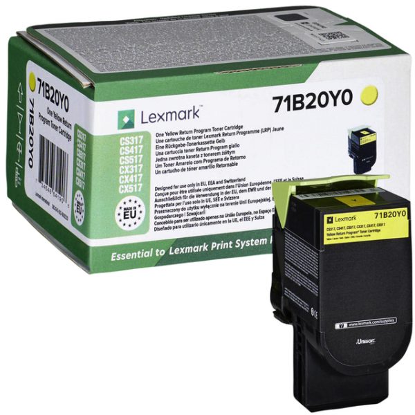 71B20Y0 - LEXMARK Toner Yellow 2.300vel 1st