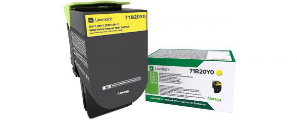 71B20Y0 - LEXMARK Toner Yellow 2.300vel 1st