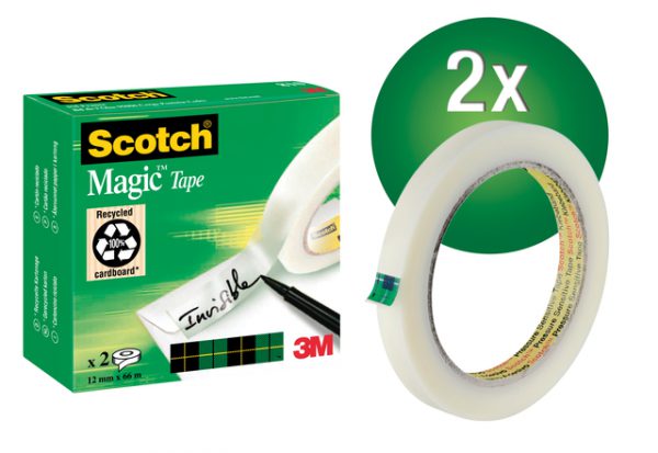 8101266 - 3M Plakband Scotch Magic 810 12mmx66m 2st