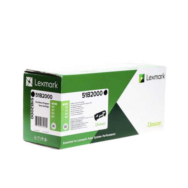 51B2000 - LEXMARK Toner Cartridge Black 2.500vel 1st