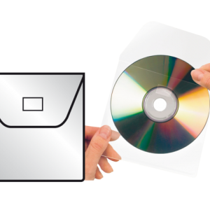 6832100 - 3L CD/DVD Hoes met Klep Zelfklevend Transparant 100st 127x127mm