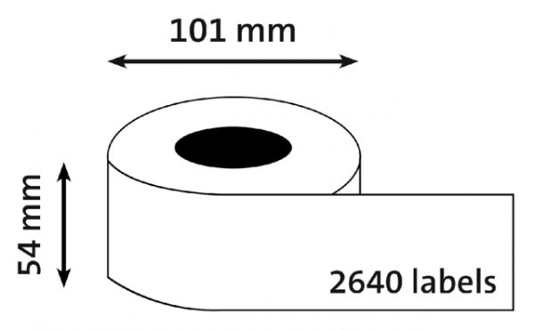 S0722420 - DYMO Mat Permanent 24mm Kern 1Baans 1 Buiten 180°