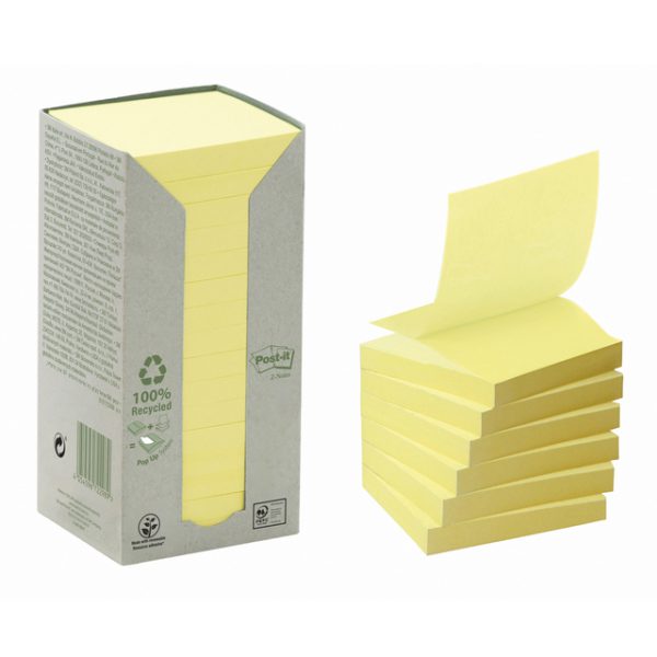 R330-1T - 3M Post-It Z-Notes 76x76mm Geel 16st