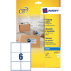 J8166-25 - AVERY Verzend Etiket QuickDRY J8166 99.1x93.1mm 150st Wit 1 Pak