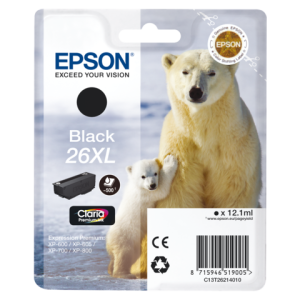 C13T26214012 - EPSON 26XL Black 12,2ml