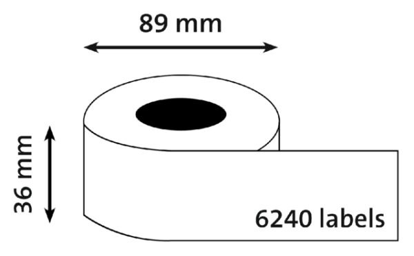 S0722390 - DYMO Mat Permanent 24mm Kern 1Baans 1 Buiten 180°