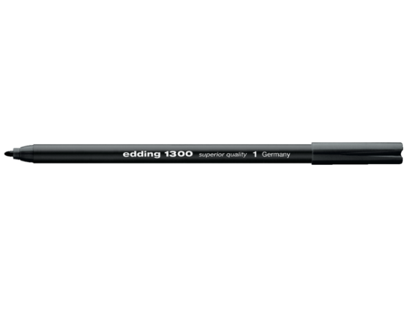 4-1300001 - EDDING Fineliner Fibre 1300 Zwart 3mm 1st